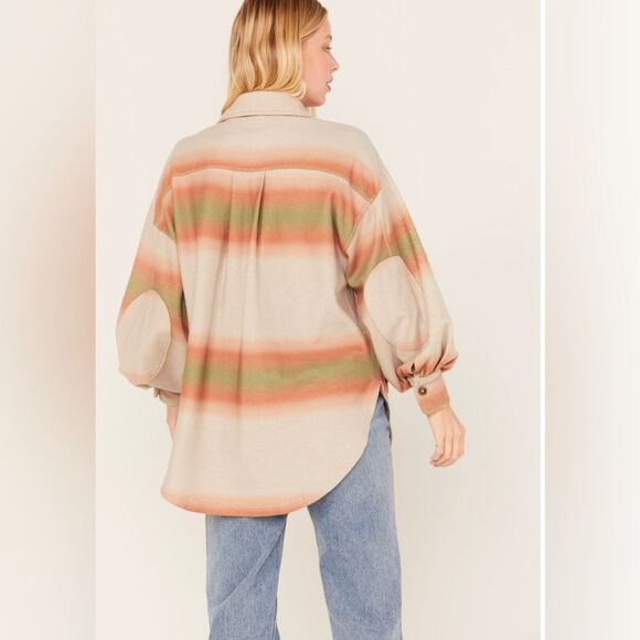 Free Peopler Ombré Serape Ruby Shacket - Picture 12 of 13